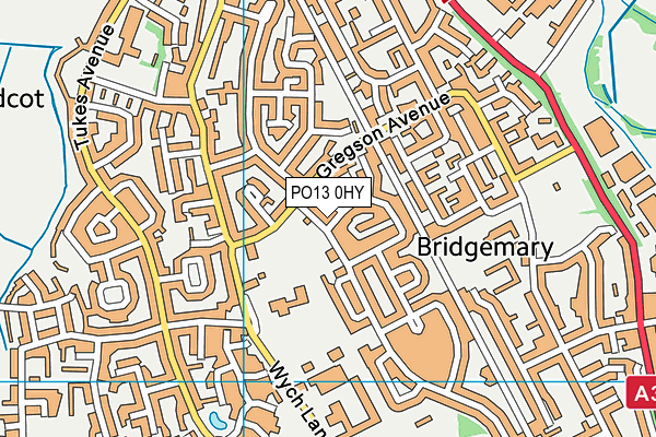 PO13 0HY map - OS VectorMap District (Ordnance Survey) PO13 0HY map - OS VectorMap District (Ordnance Survey)