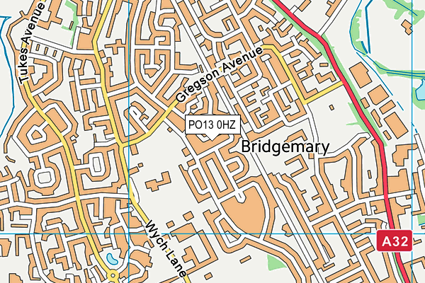 PO13 0HZ map - OS VectorMap District (Ordnance Survey) PO13 0HZ map - OS VectorMap District (Ordnance Survey)
