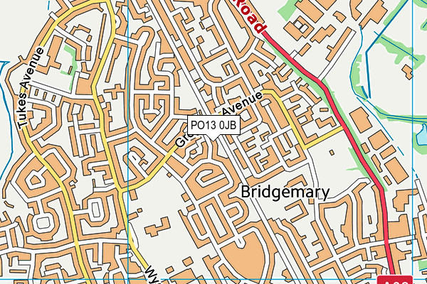 PO13 0JB map - OS VectorMap District (Ordnance Survey) PO13 0JB map - OS VectorMap District (Ordnance Survey)