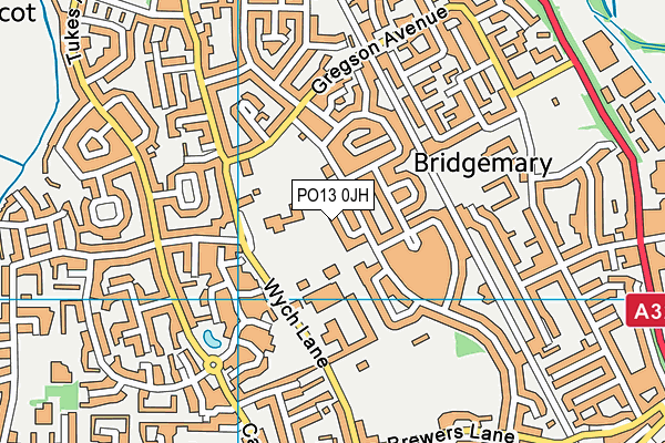 PO13 0JH map - OS VectorMap District (Ordnance Survey) PO13 0JH map - OS VectorMap District (Ordnance Survey)