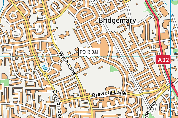 PO13 0JJ map - OS VectorMap District (Ordnance Survey) PO13 0JJ map - OS VectorMap District (Ordnance Survey)
