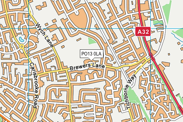 PO13 0LA map - OS VectorMap District (Ordnance Survey) PO13 0LA map - OS VectorMap District (Ordnance Survey)