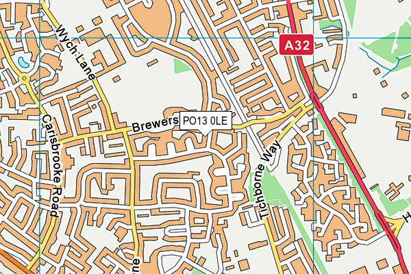 PO13 0LE map - OS VectorMap District (Ordnance Survey) PO13 0LE map - OS VectorMap District (Ordnance Survey)