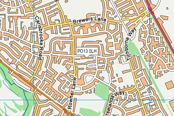 PO13 0LH map - OS VectorMap District (Ordnance Survey) PO13 0LH map - OS VectorMap District (Ordnance Survey)