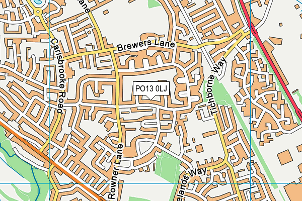 PO13 0LJ map - OS VectorMap District (Ordnance Survey) PO13 0LJ map - OS VectorMap District (Ordnance Survey)