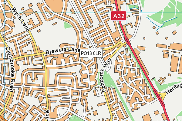 PO13 0LR map - OS VectorMap District (Ordnance Survey) PO13 0LR map - OS VectorMap District (Ordnance Survey)