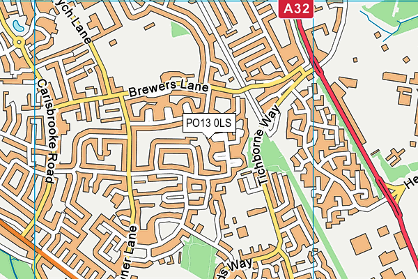 PO13 0LS map - OS VectorMap District (Ordnance Survey) PO13 0LS map - OS VectorMap District (Ordnance Survey)