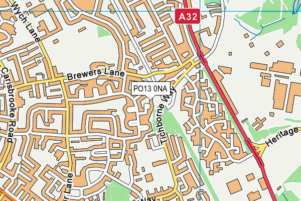 PO13 0NA map - OS VectorMap District (Ordnance Survey) PO13 0NA map - OS VectorMap District (Ordnance Survey)