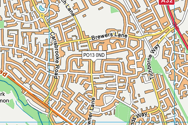 PO13 0ND map - OS VectorMap District (Ordnance Survey) PO13 0ND map - OS VectorMap District (Ordnance Survey)