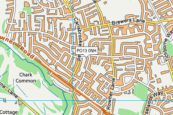 PO13 0NH map - OS VectorMap District (Ordnance Survey) PO13 0NH map - OS VectorMap District (Ordnance Survey)