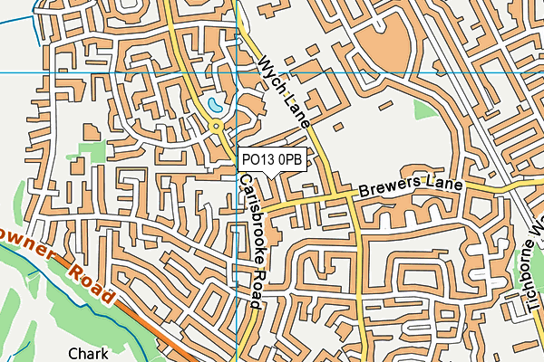 PO13 0PB map - OS VectorMap District (Ordnance Survey) PO13 0PB map - OS VectorMap District (Ordnance Survey)