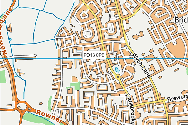 PO13 0PE map - OS VectorMap District (Ordnance Survey) PO13 0PE map - OS VectorMap District (Ordnance Survey)