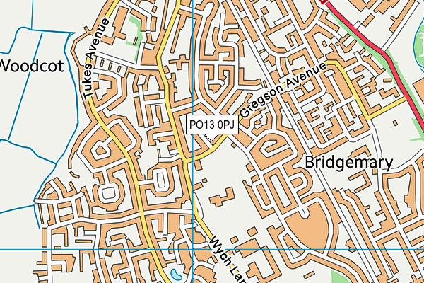 PO13 0PJ map - OS VectorMap District (Ordnance Survey) PO13 0PJ map - OS VectorMap District (Ordnance Survey)