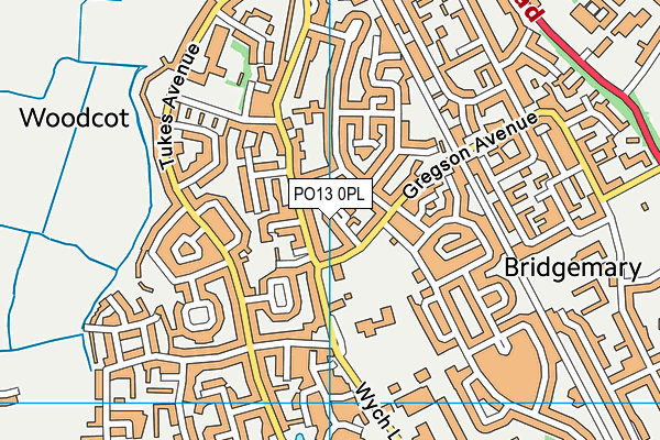 PO13 0PL map - OS VectorMap District (Ordnance Survey) PO13 0PL map - OS VectorMap District (Ordnance Survey)