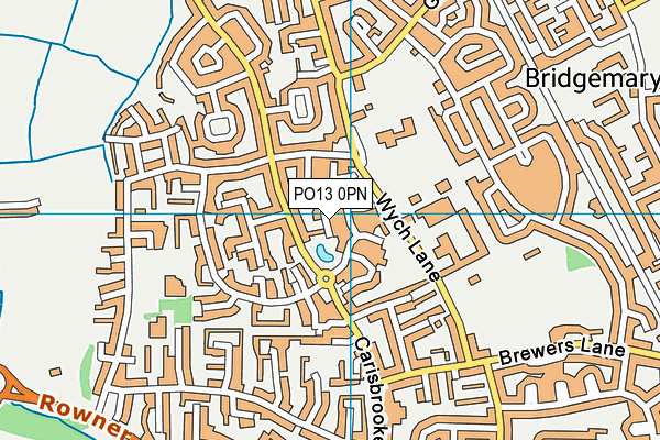 PO13 0PN map - OS VectorMap District (Ordnance Survey) PO13 0PN map - OS VectorMap District (Ordnance Survey)