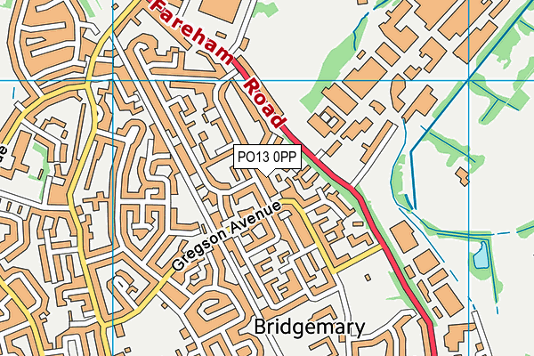 PO13 0PP map - OS VectorMap District (Ordnance Survey) PO13 0PP map - OS VectorMap District (Ordnance Survey)