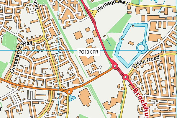 PO13 0PR map - OS VectorMap District (Ordnance Survey) PO13 0PR map - OS VectorMap District (Ordnance Survey)