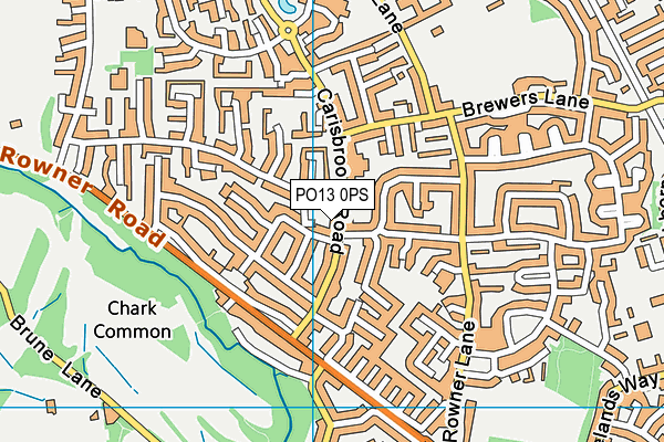 PO13 0PS map - OS VectorMap District (Ordnance Survey) PO13 0PS map - OS VectorMap District (Ordnance Survey)