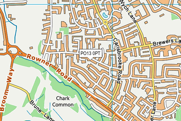 PO13 0PT map - OS VectorMap District (Ordnance Survey) PO13 0PT map - OS VectorMap District (Ordnance Survey)