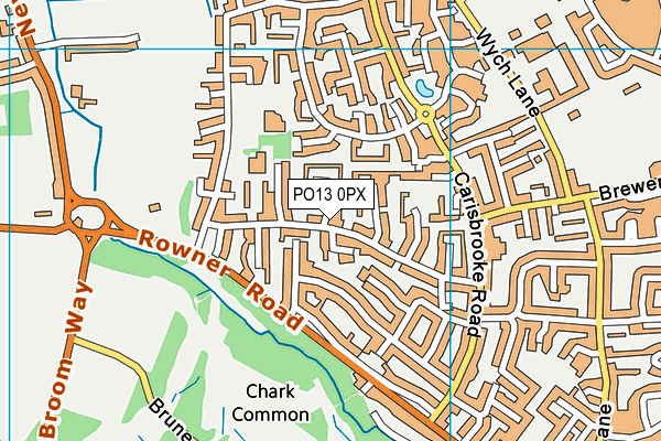 PO13 0PX map - OS VectorMap District (Ordnance Survey) PO13 0PX map - OS VectorMap District (Ordnance Survey)