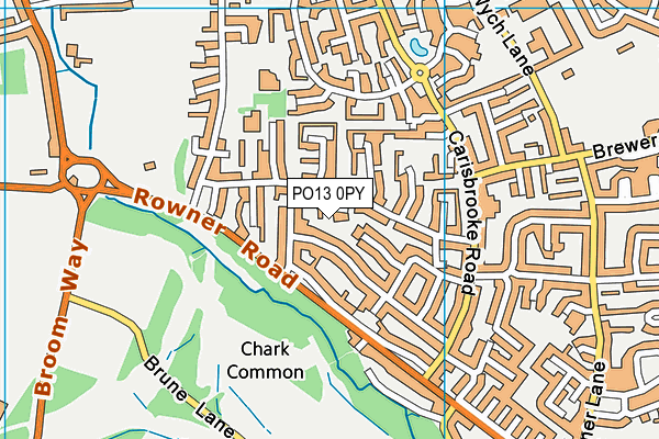 PO13 0PY map - OS VectorMap District (Ordnance Survey) PO13 0PY map - OS VectorMap District (Ordnance Survey)