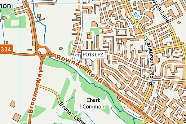 PO13 0PZ map - OS VectorMap District (Ordnance Survey) PO13 0PZ map - OS VectorMap District (Ordnance Survey)