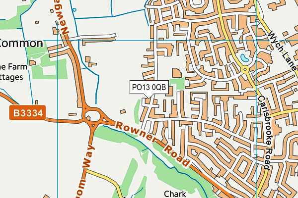PO13 0QB map - OS VectorMap District (Ordnance Survey) PO13 0QB map - OS VectorMap District (Ordnance Survey)