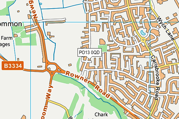 PO13 0QD map - OS VectorMap District (Ordnance Survey) PO13 0QD map - OS VectorMap District (Ordnance Survey)