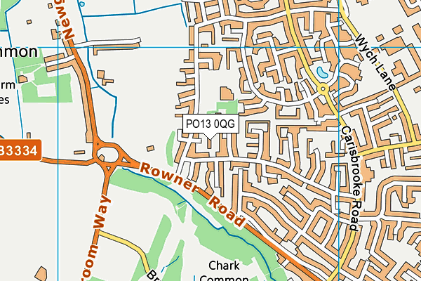 PO13 0QG map - OS VectorMap District (Ordnance Survey) PO13 0QG map - OS VectorMap District (Ordnance Survey)