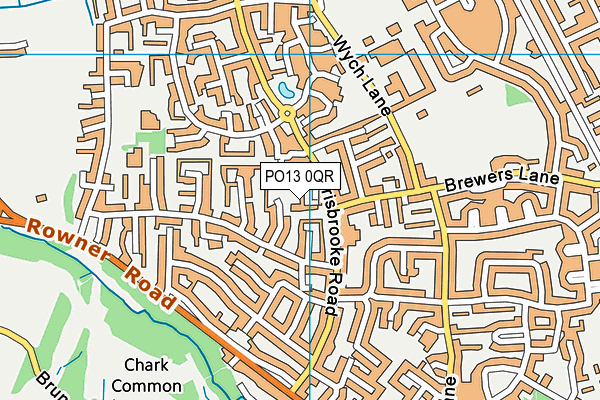 PO13 0QR map - OS VectorMap District (Ordnance Survey) PO13 0QR map - OS VectorMap District (Ordnance Survey)