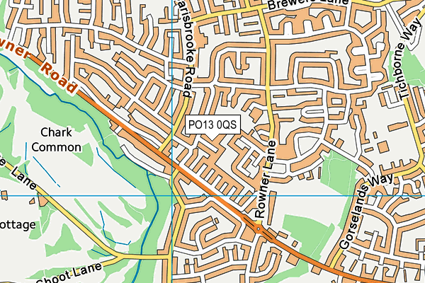 PO13 0QS map - OS VectorMap District (Ordnance Survey) PO13 0QS map - OS VectorMap District (Ordnance Survey)
