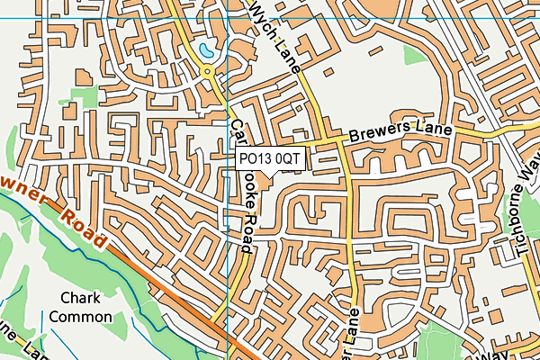 PO13 0QT map - OS VectorMap District (Ordnance Survey) PO13 0QT map - OS VectorMap District (Ordnance Survey)
