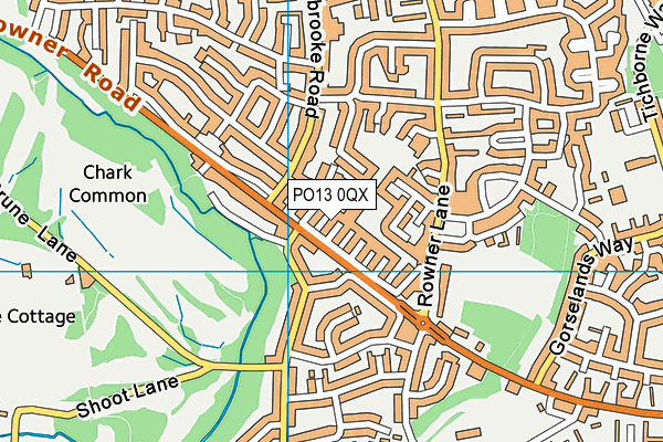 PO13 0QX map - OS VectorMap District (Ordnance Survey) PO13 0QX map - OS VectorMap District (Ordnance Survey)