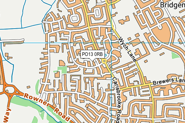PO13 0RB map - OS VectorMap District (Ordnance Survey) PO13 0RB map - OS VectorMap District (Ordnance Survey)