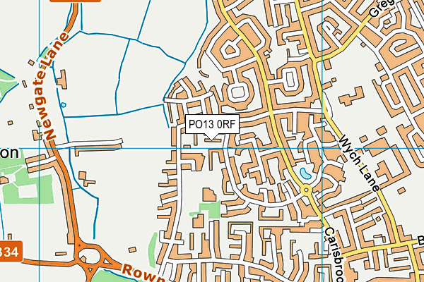 PO13 0RF map - OS VectorMap District (Ordnance Survey) PO13 0RF map - OS VectorMap District (Ordnance Survey)
