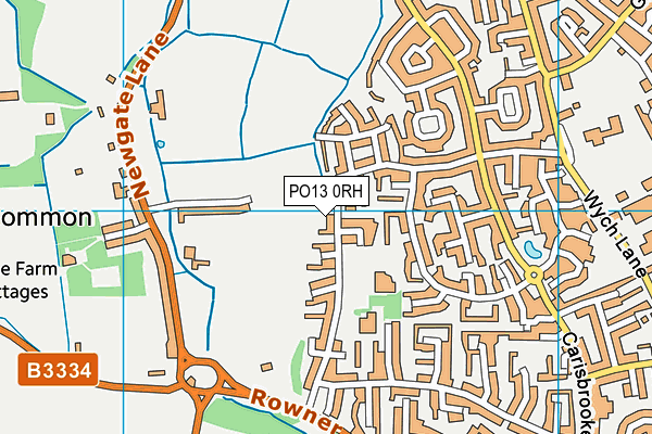 PO13 0RH map - OS VectorMap District (Ordnance Survey) PO13 0RH map - OS VectorMap District (Ordnance Survey)