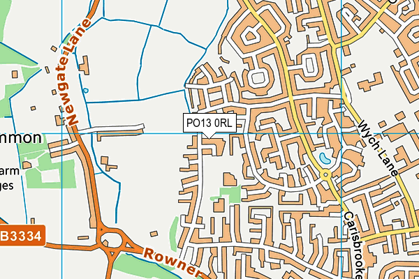 PO13 0RL map - OS VectorMap District (Ordnance Survey) PO13 0RL map - OS VectorMap District (Ordnance Survey)