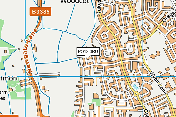 PO13 0RU map - OS VectorMap District (Ordnance Survey) PO13 0RU map - OS VectorMap District (Ordnance Survey)