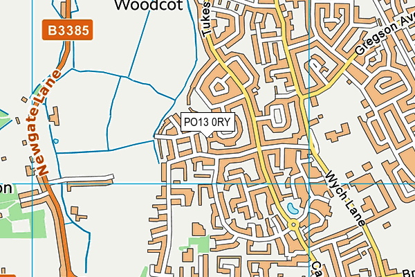 PO13 0RY map - OS VectorMap District (Ordnance Survey) PO13 0RY map - OS VectorMap District (Ordnance Survey)