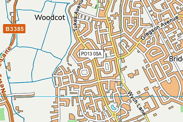 PO13 0SA map - OS VectorMap District (Ordnance Survey) PO13 0SA map - OS VectorMap District (Ordnance Survey)