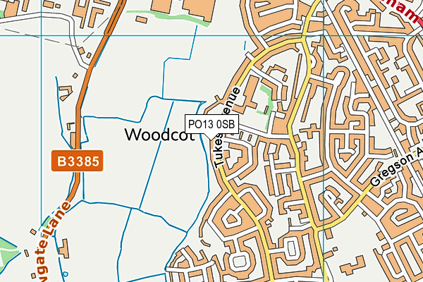 PO13 0SB map - OS VectorMap District (Ordnance Survey) PO13 0SB map - OS VectorMap District (Ordnance Survey)