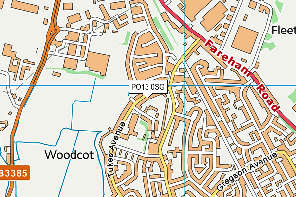 PO13 0SG map - OS VectorMap District (Ordnance Survey) PO13 0SG map - OS VectorMap District (Ordnance Survey)