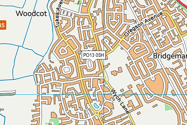 PO13 0SH map - OS VectorMap District (Ordnance Survey) PO13 0SH map - OS VectorMap District (Ordnance Survey)