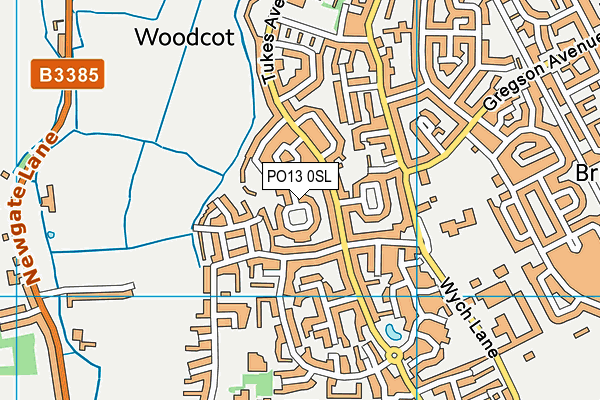 PO13 0SL map - OS VectorMap District (Ordnance Survey) PO13 0SL map - OS VectorMap District (Ordnance Survey)