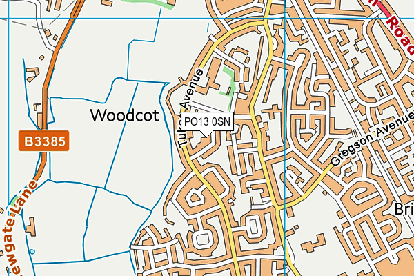 PO13 0SN map - OS VectorMap District (Ordnance Survey) PO13 0SN map - OS VectorMap District (Ordnance Survey)