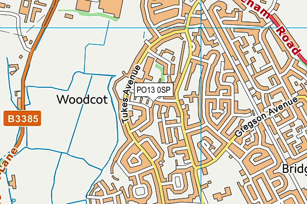PO13 0SP map - OS VectorMap District (Ordnance Survey) PO13 0SP map - OS VectorMap District (Ordnance Survey)