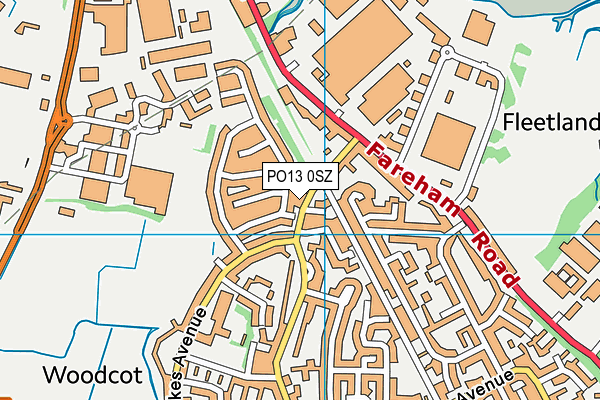 PO13 0SZ map - OS VectorMap District (Ordnance Survey) PO13 0SZ map - OS VectorMap District (Ordnance Survey)