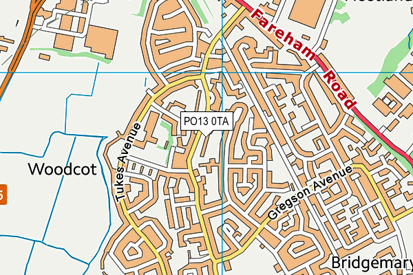 PO13 0TA map - OS VectorMap District (Ordnance Survey) PO13 0TA map - OS VectorMap District (Ordnance Survey)
