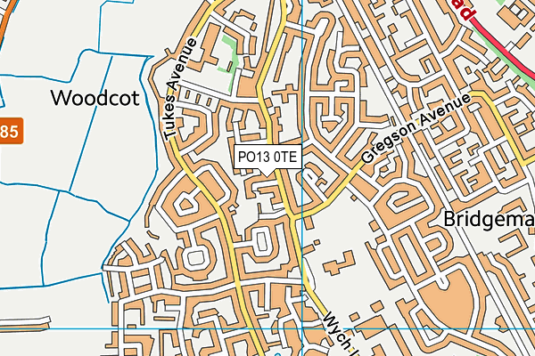 PO13 0TE map - OS VectorMap District (Ordnance Survey) PO13 0TE map - OS VectorMap District (Ordnance Survey)