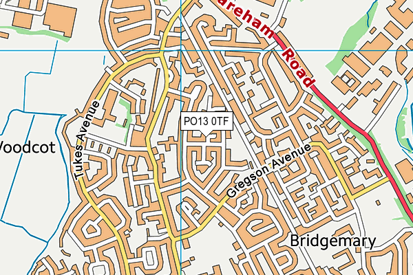 PO13 0TF map - OS VectorMap District (Ordnance Survey) PO13 0TF map - OS VectorMap District (Ordnance Survey)